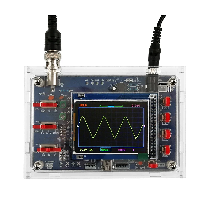 DSO138 Digital Oscilloscope Suite Electronic Diy Compatible with STM32F103C8T6 Single Chip Microcomputer Welding Assembly
DSO138 Digital Oscilloscope Suite Electronic Diy Compatible with STM32F103C8T6 Single Chip Microcomputer Welding Assembly