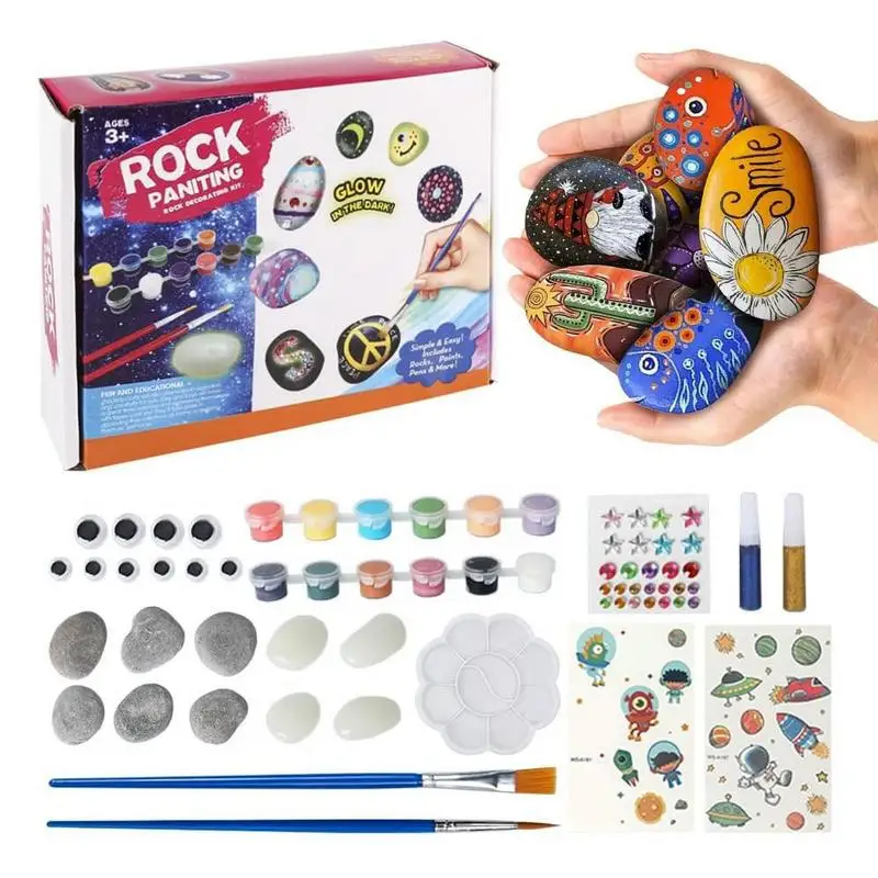Kids Rock Painting Kit Rocks Arts And Crafts Painting Kit Educational Toys Rock Art Supplies Fine Motor Toys Stone Painting Kit
Kids Rock Painting Kit Rocks Arts And Crafts Painting Kit Educational Toys Rock Art Supplies Fine Motor Toys Stone Painting Kit