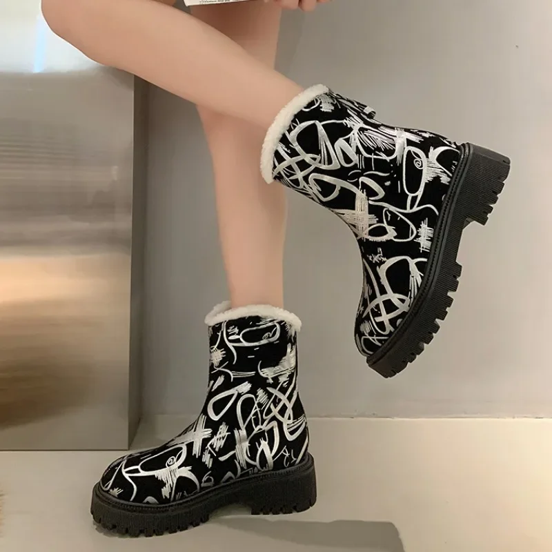 2023 Quality Ankle Boots Fashion Zip Print Ladies Shoes Winter Warm Women's Boots Casual Square Heel Shoes Female Botas De Mujer
2023 Quality Ankle Boots Fashion Zip Print Ladies Shoes Winter Warm Women's Boots Casual Square Heel Shoes Female Botas De Mujer