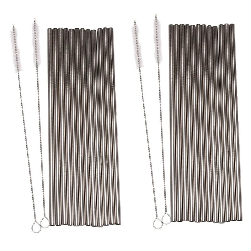 Hot Set Of 24, Stainless Steel Straws, Reusable Metal Drinking Straws, Straight Straws + 4 Cleaning Brushes
Hot Set Of 24, Stainless Steel Straws, Reusable Metal Drinking Straws, Straight Straws + 4 Cleaning Brushes