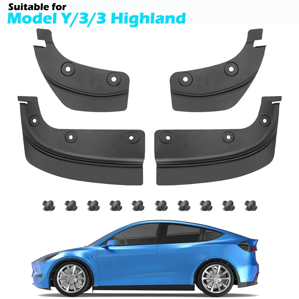 

BEVO Mud Flaps for Tesla Model 3 Y Model 3 Highland Splash Guards Shields Dirty Fender with No Drilling Installation Accessories