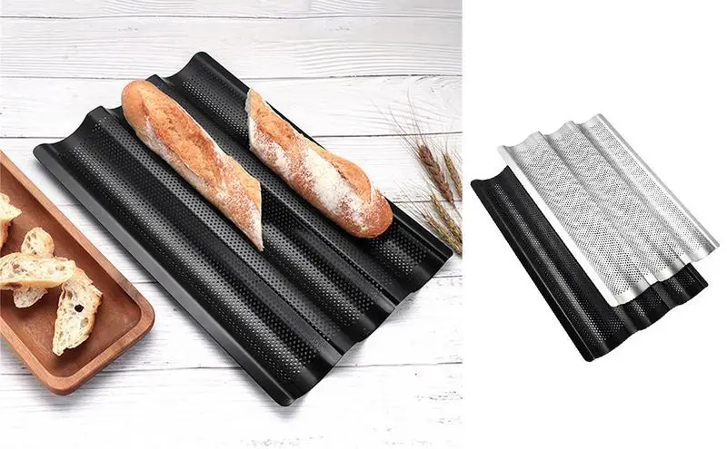 3 Waves Stainless Steel French Bread Pan Oven Baking Tray Non-Stick 3 Waves Toaster Oven Bakeware Tools Easy To Clean tray
3 Waves Stainless Steel French Bread Pan Oven Baking Tray Non-Stick 3 Waves Toaster Oven Bakeware Tools Easy To Clean tray