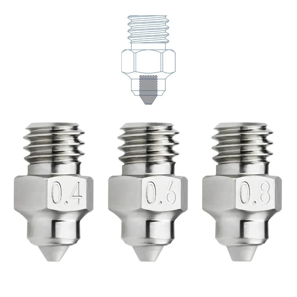 Haldis 3D Upgrade Bimetal MK8 Nozzle 0.4/0.6/0.8 High Flow High Temperature Plated Copper Hardened Steel Bimetallic Nozzle Stand
Haldis 3D Upgrade Bimetal MK8 Nozzle 0.4/0.6/0.8 High Flow High Temperature Plated Copper Hardened Steel Bimetallic Nozzle Stand