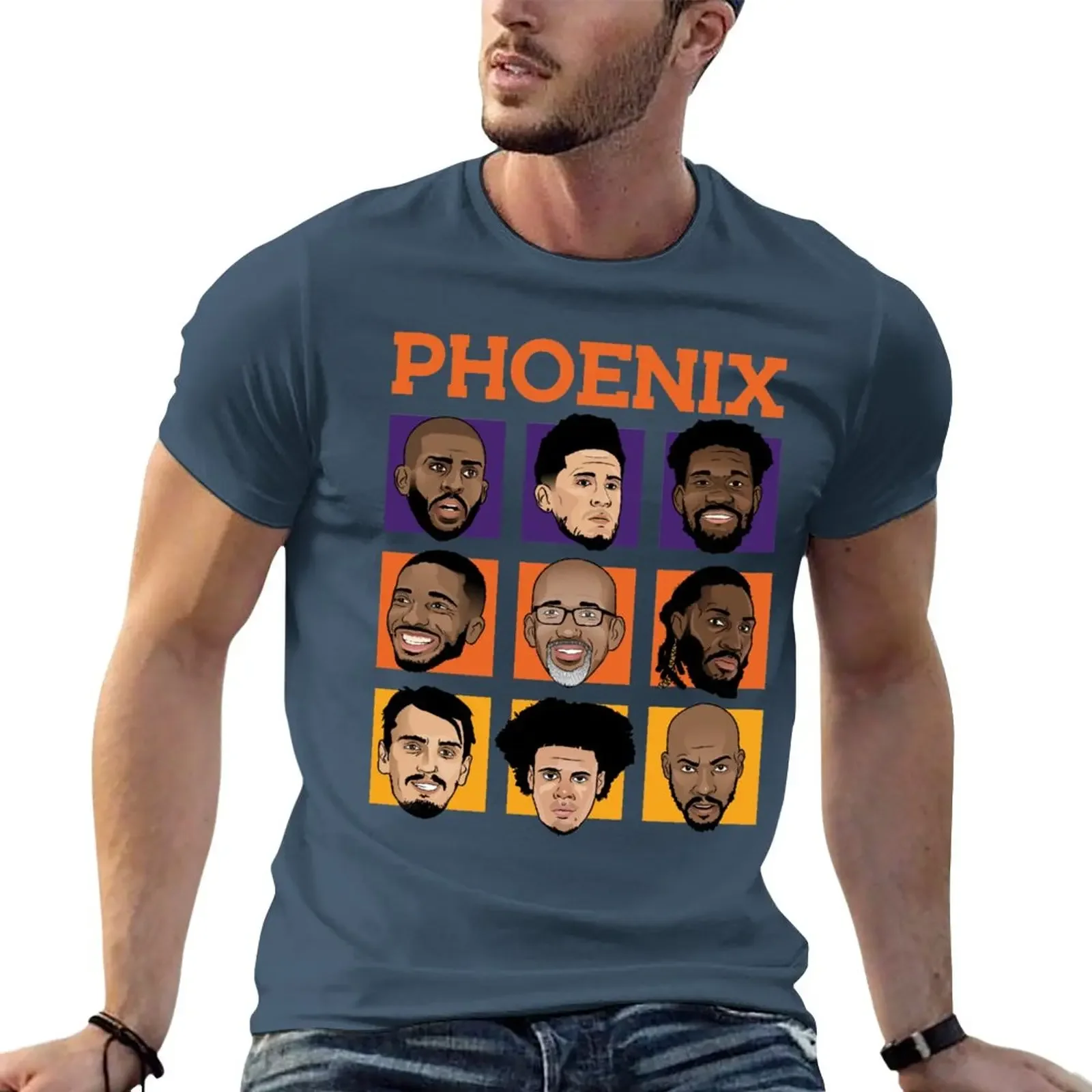 

Футболка Phoenix Roster 20-21, винтажная одежда, мужские футболки с аниме