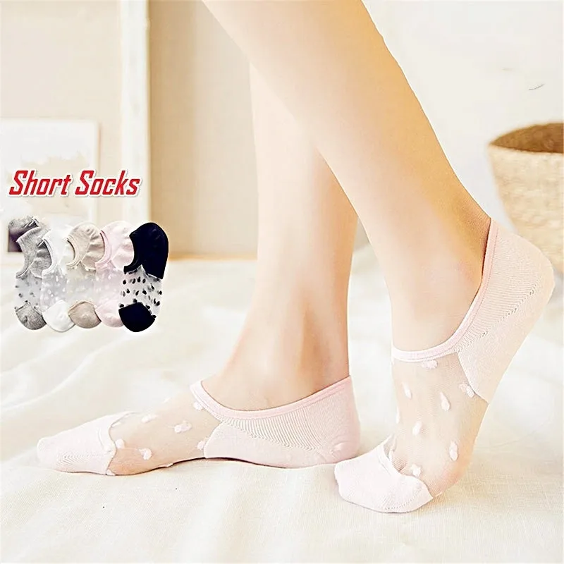 

2 Pair New Elegant Women Girls Cotton Comfortable Spring Summer Wear Low Ankle Invisible Elastic Short Socks