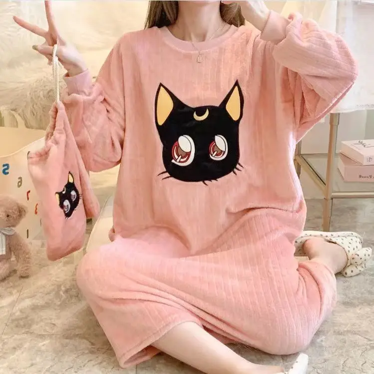 Women's Long-Sleeved Flannel Nightdress Autumn and Winter Plush Thickened Warm Pajamas New Dress Coral Fleece Home Wear XXXXL
Women's Long-Sleeved Flannel Nightdress Autumn and Winter Plush Thickened Warm Pajamas New Dress Coral Fleece Home Wear XXXXL