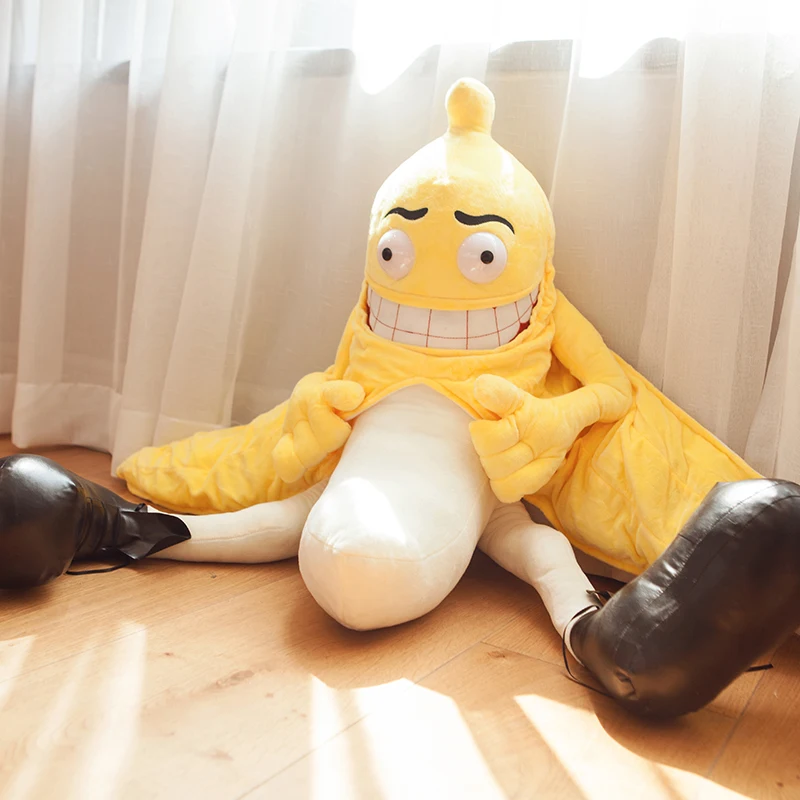 

Evil Banana Doll Human Shape Long Throw Pillow Sleeping Funny Trick Figure Stuffed toy Gift Fool