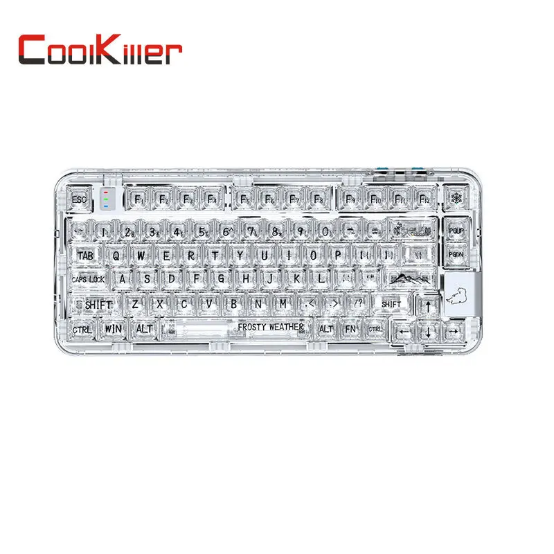Coolkiller CK75 Polar Bear Fully Transparent Mechanical Keyboard Three-Mode Customized Bluetooth
Coolkiller CK75 Polar Bear Fully Transparent Mechanical Keyboard Three-Mode Customized Bluetooth