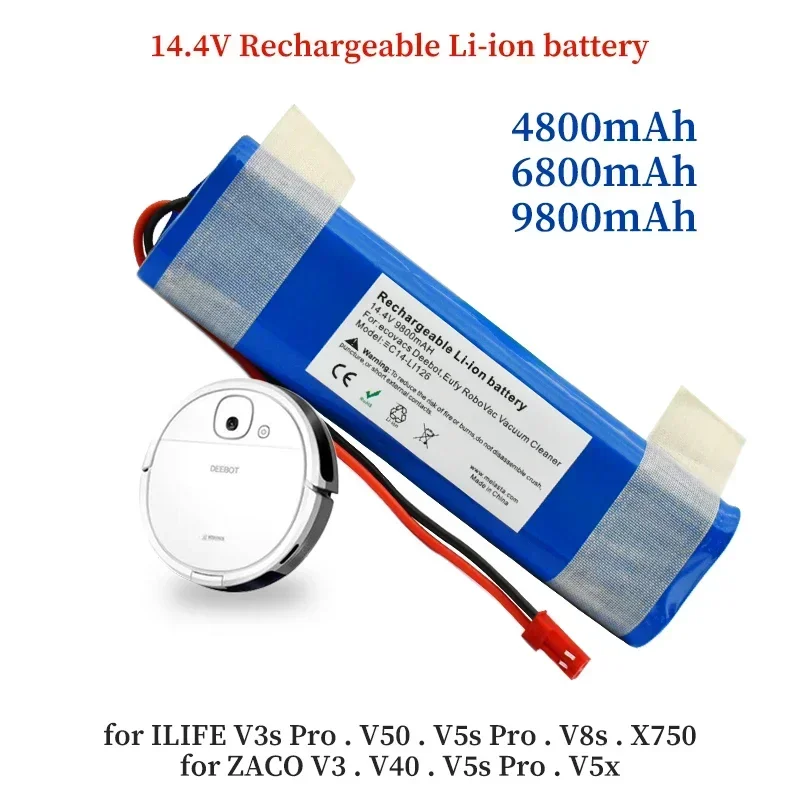 2023 New Echte 14.4 V 6800mah 18650 Lithium-Batterie F ür ILIFE V3s Pro, V50, V5s Pro, V8s, x750 Roboter-staubsauger Batterie
2023 New Echte 14.4 V 6800mah 18650 Lithium-Batterie F ür ILIFE V3s Pro, V50, V5s Pro, V8s, x750 Roboter-staubsauger Batterie