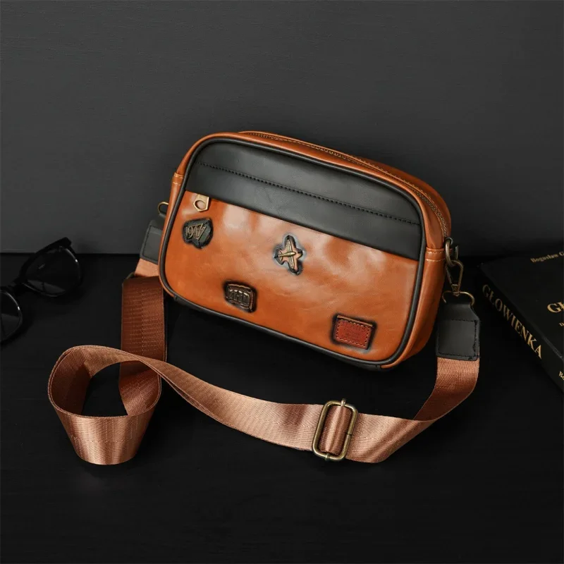 Fashion Vintage Men's Shoulder Bag Trendy Small Square Bag Horizontal Male Crossbody Bag Casual Messenger Bag
Fashion Vintage Men's Shoulder Bag Trendy Small Square Bag Horizontal Male Crossbody Bag Casual Messenger Bag