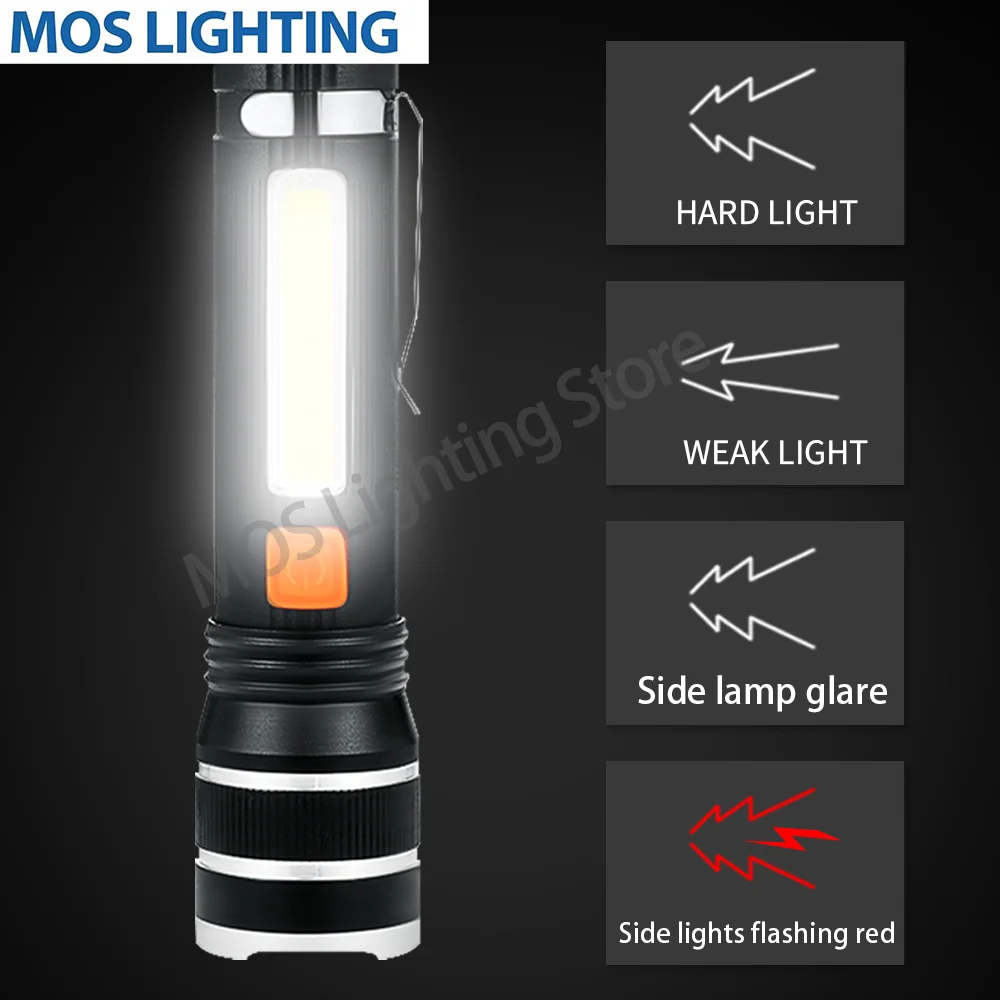 New P50 Strong Light Zoom Flashlight Outdoor Waterproof Emergency Charging Bank COB Dual Light Source LED Long Range Flashlight
New P50 Strong Light Zoom Flashlight Outdoor Waterproof Emergency Charging Bank COB Dual Light Source LED Long Range Flashlight
