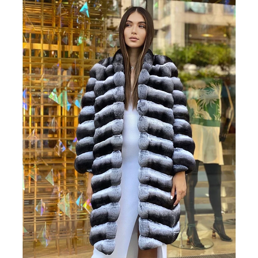 Chinchilla Real Fur Coat Women Luxury Rex Rabbit Fur Coat Ladies Long Fur Jackets High Quality Natural Fur
Chinchilla Real Fur Coat Women Luxury Rex Rabbit Fur Coat Ladies Long Fur Jackets High Quality Natural Fur