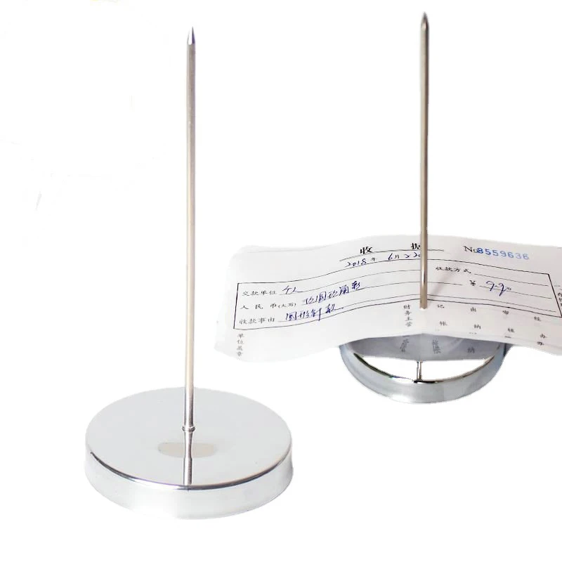 

Desk Receipt Holder Stainless Steel Straight Rod Paper Memo Holder Spike Stick For Bill Receipt Kitchen Accessories