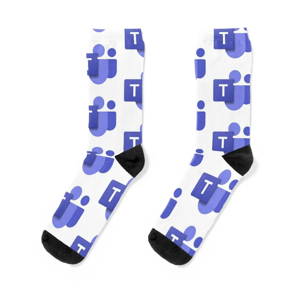 

Microsoft teams blue logo Socks Thermal man winter loose Woman Socks Men's