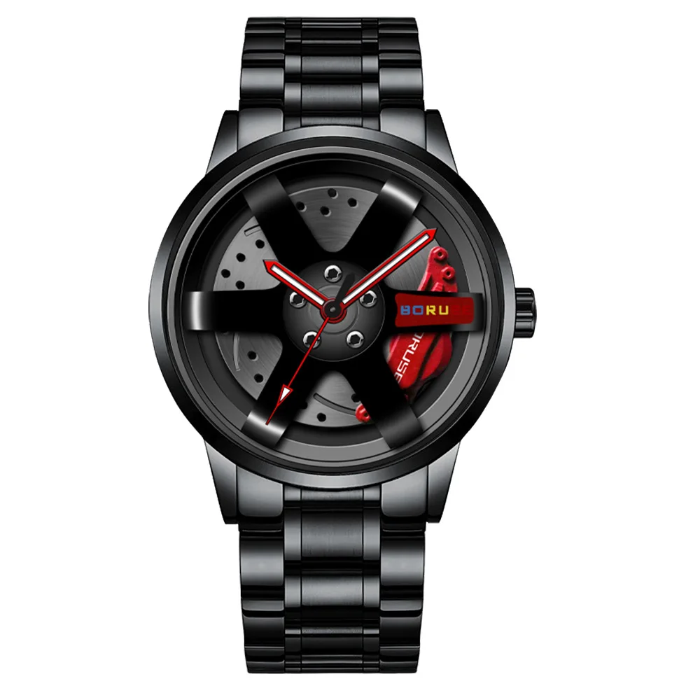 Luxry Hot Sell Car Rim Wristwatch 360 Degree Rotating Wheel Rim Dial Watches Stainless Steel Waterproof Sport Quartz Clock
Luxry Hot Sell Car Rim Wristwatch 360 Degree Rotating Wheel Rim Dial Watches Stainless Steel Waterproof Sport Quartz Clock