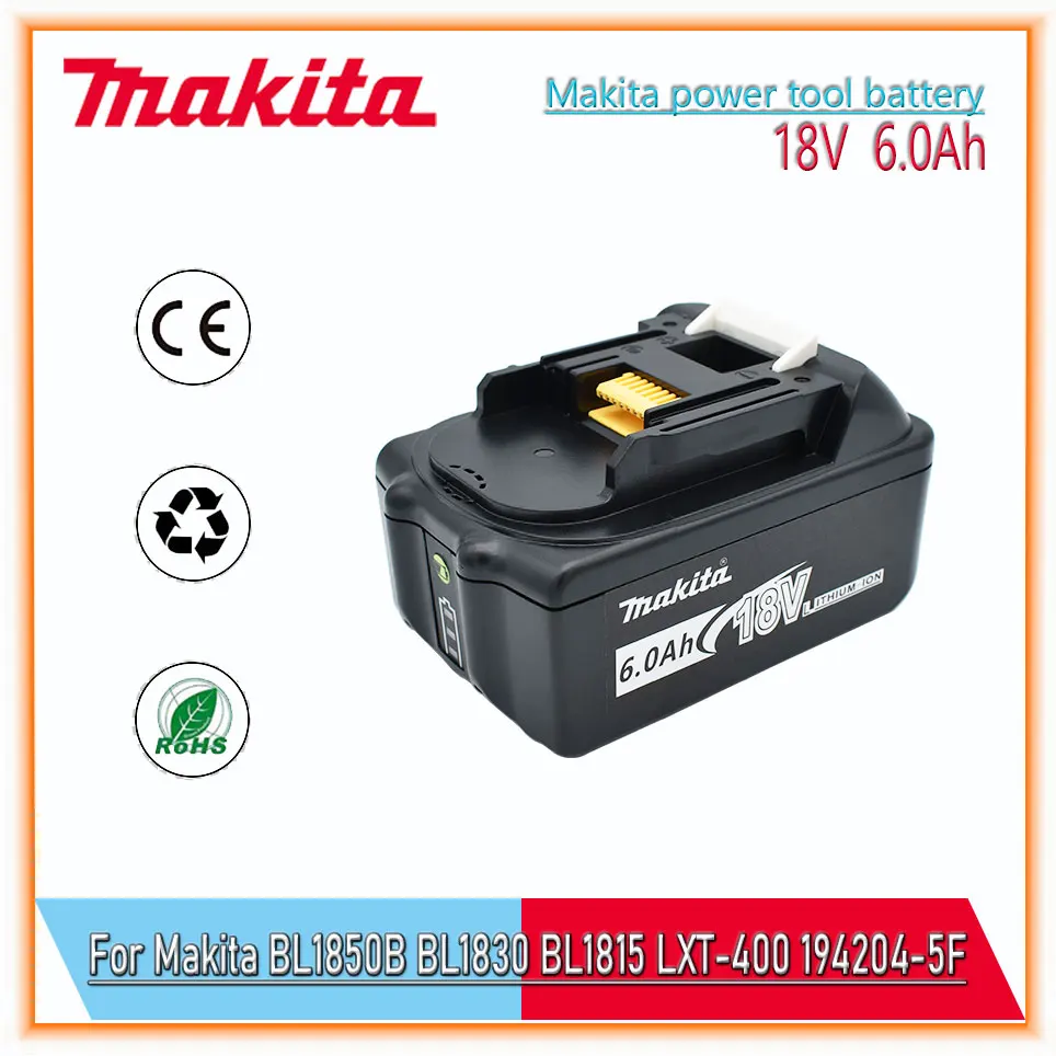 Makita 18V 6.0Ah li-ion battery For Makita BL1830 BL1815 BL1860 BL1840 Replacement Power Tool Battery
Makita 18V 6.0Ah li-ion battery For Makita BL1830 BL1815 BL1860 BL1840 Replacement Power Tool Battery