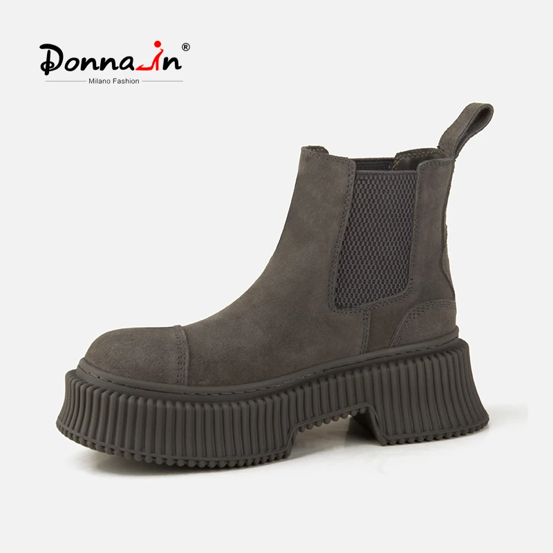 Donna-in 2023 Trend Autumn Winter Platform Boots Woman Genuine Leather Cow Suede Slip-On Chucky Ankle Booties Female Block Heel
Donna-in 2023 Trend Autumn Winter Platform Boots Woman Genuine Leather Cow Suede Slip-On Chucky Ankle Booties Female Block Heel