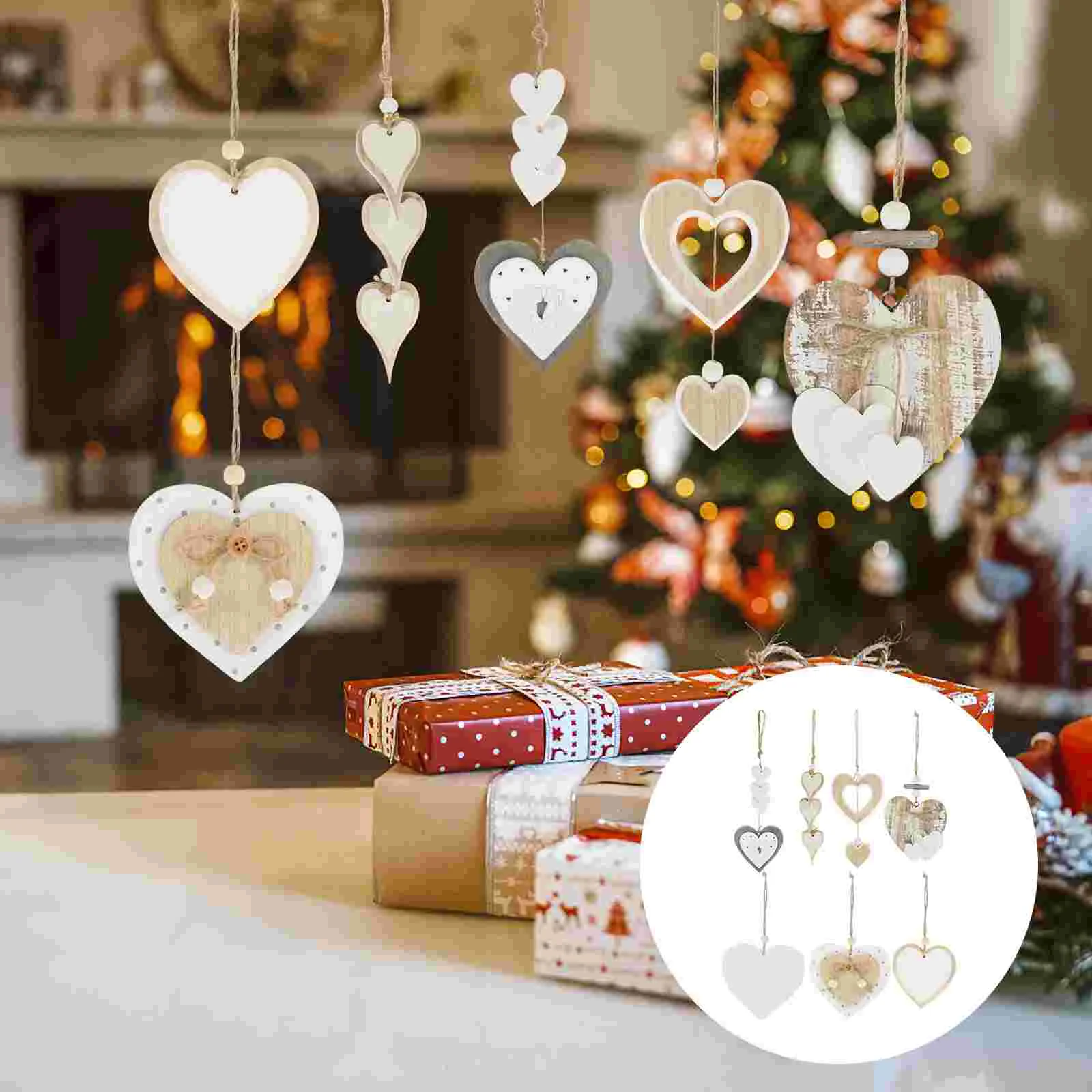 Heart-Shaped Wooden Ornament Hanging Heart Pendant Valentine Christmas Memorial Day Party Valentine'S Day Decor
Heart-Shaped Wooden Ornament Hanging Heart Pendant Valentine Christmas Memorial Day Party Valentine'S Day Decor
