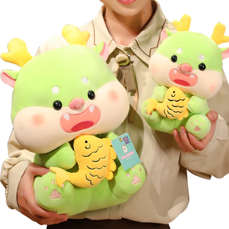 Милая мультяшная зеленая дракона любовь съедобная картина Милая набивная аниме Животные Золотой Рог Дракон декоративная подушка для девочек Подарки