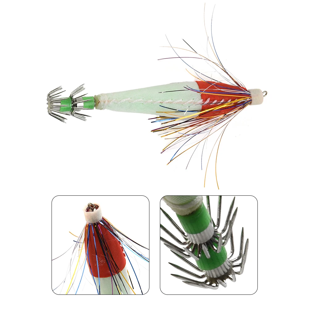 6g/11cm Fishing Bait Luminous Wooden Shrimp Squid Hook Fake Bait Fish Hook Ringing Beads Lifelike Simulation Fishing Tackle
6g/11cm Fishing Bait Luminous Wooden Shrimp Squid Hook Fake Bait Fish Hook Ringing Beads Lifelike Simulation Fishing Tackle