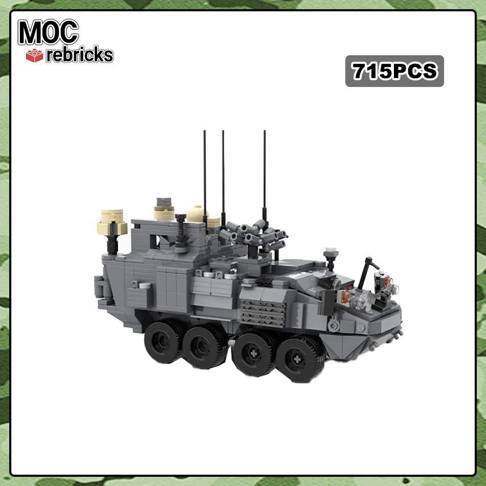 MOC-161487 WW2 армия США наземная слойная система бронированный автомобиль строительный блок Stryker модель боевого автомобиля Кирпич игрушка Подарки
MOC-161487 WW2 армия США наземная слойная система бронированный автомобиль строительный блок Stryker модель боевого автомобиля Кирпич игрушка Подарки