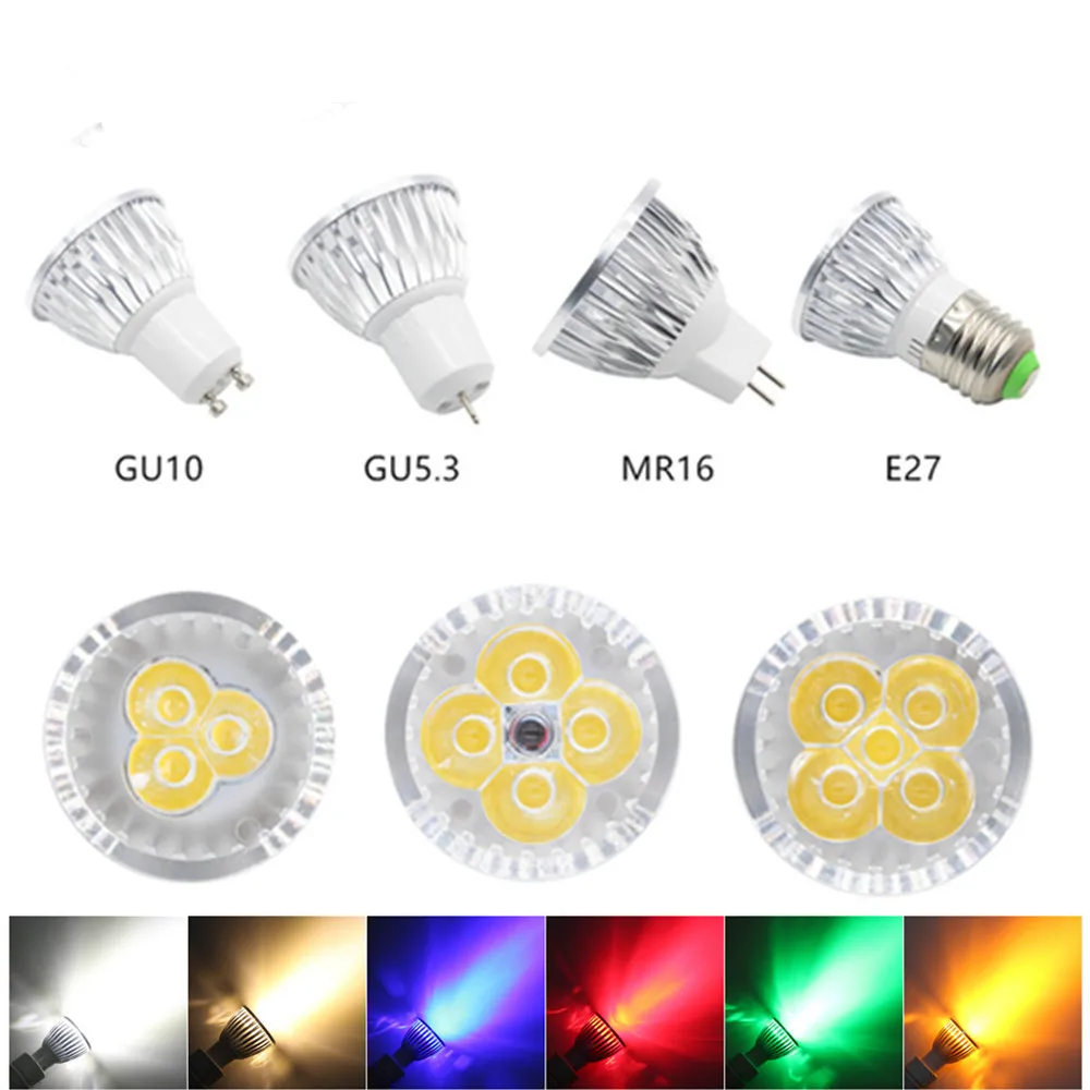 

Led Lamp 3W 4W 5W Dimmable GU10 MR16 E27 E14 GU5.3 B22 Led Spot Light bulbs Spotlight Bulb Downlight Lighting