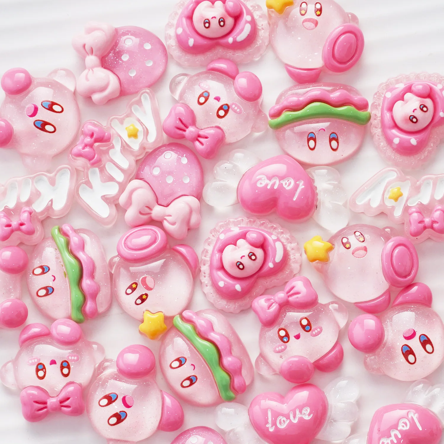 10pcs Cartoon Anime Star Kirby Translucent Series Angel Cupcake Hamburger Resin Patch DIY Decor Hair Accessories Materials Toys
10pcs Cartoon Anime Star Kirby Translucent Series Angel Cupcake Hamburger Resin Patch DIY Decor Hair Accessories Materials Toys