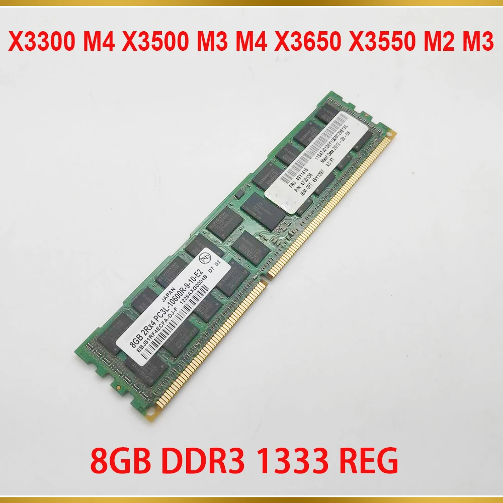 1PCS Server Memory For IBM RAM X3300 M4 X3500 M3 M4 X3650 X3550 M2 M3 49Y1415 49Y1416 47J0136 8GB DDR3 1333 REG
1PCS Server Memory For IBM RAM X3300 M4 X3500 M3 M4 X3650 X3550 M2 M3 49Y1415 49Y1416 47J0136 8GB DDR3 1333 REG