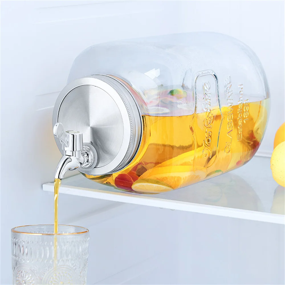 Cold Kettle with Faucet in Refrigerator Iced Beverage Dispenser Refrigerator Glass Cold Water Kettle For Fruit Tea
Cold Kettle with Faucet in Refrigerator Iced Beverage Dispenser Refrigerator Glass Cold Water Kettle For Fruit Tea
