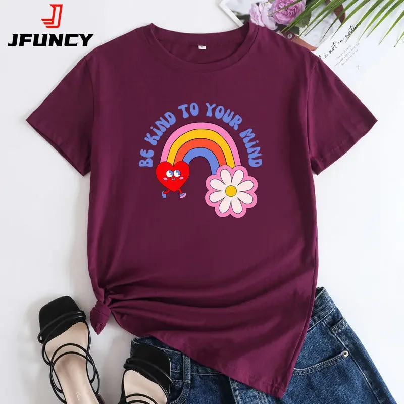 JFUNCY Women's Tees Oversized T-shirts Summer Short Sleeve Top 2024 Women Clothes Female Rainbow Graphic T Shirts Woman Tshirt
JFUNCY Women's Tees Oversized T-shirts Summer Short Sleeve Top 2024 Women Clothes Female Rainbow Graphic T Shirts Woman Tshirt