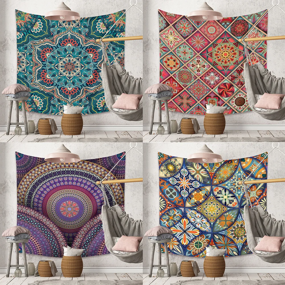 Hippie new mandala colorful pattern boho style aesthetic room wall decor tapestry
Hippie new mandala colorful pattern boho style aesthetic room wall decor tapestry