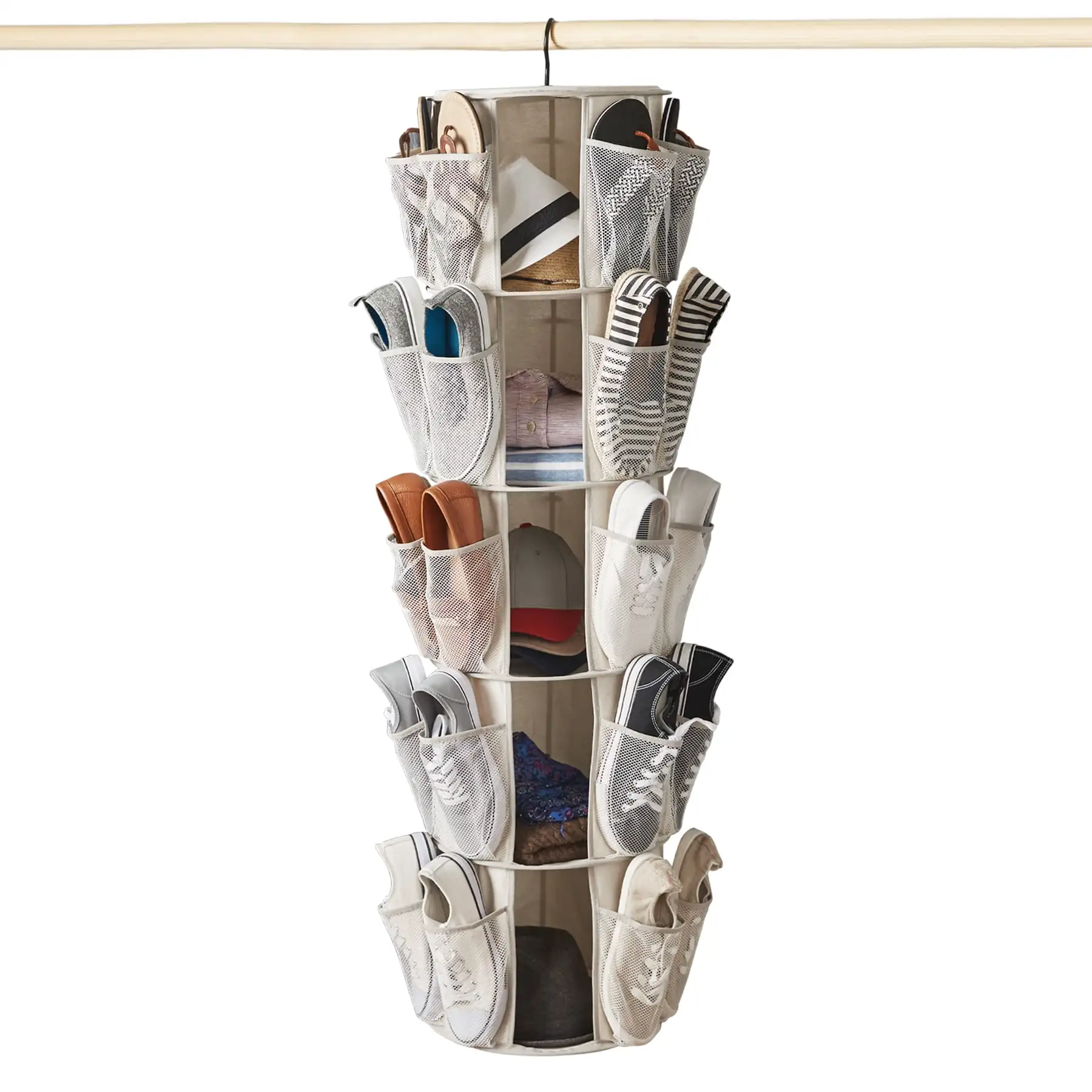 Mainstays 5-Tier/40-Pocket Canvas Carousel Organizer - Closet Storage-Hanging Storage
Mainstays 5-Tier/40-Pocket Canvas Carousel Organizer - Closet Storage-Hanging Storage