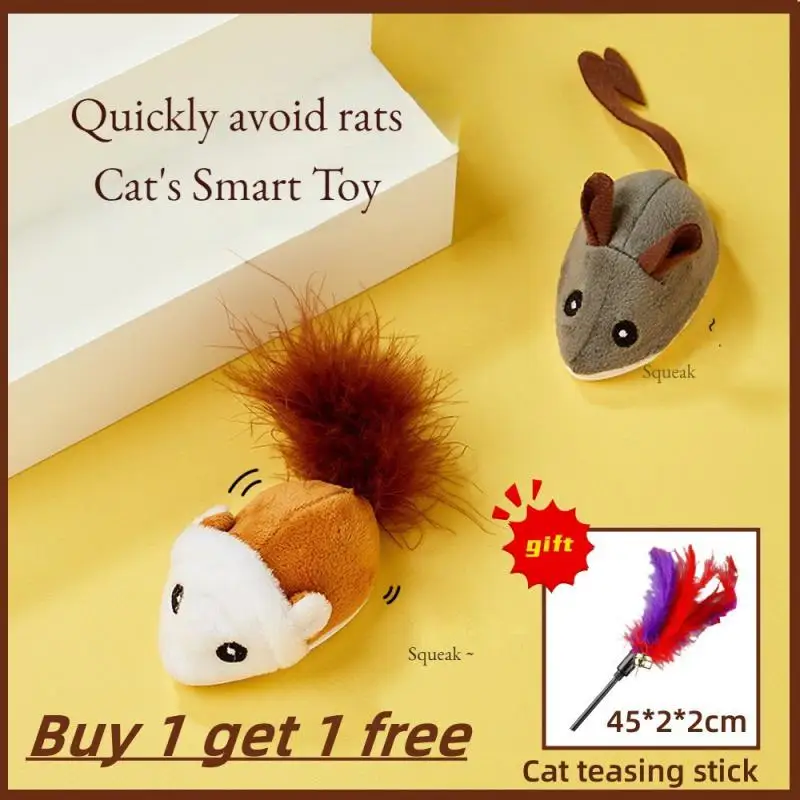 Smart Running Mouse Cat Toy Interactive Random Moving Electric Cat Teaser Toys Simulation Mice Kitten Self-Playing Plush Toys
Smart Running Mouse Cat Toy Interactive Random Moving Electric Cat Teaser Toys Simulation Mice Kitten Self-Playing Plush Toys