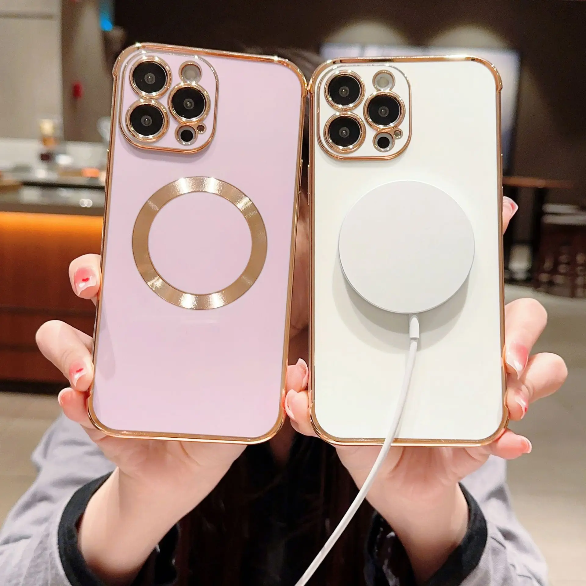Case For iPhone 14 13 12 11 Pro Max X XR XS 8 Plus Soft Silicone Cover Luxury Plating Clear Magnetic For Magsafe Wireless Charge
Case For iPhone 14 13 12 11 Pro Max X XR XS 8 Plus Soft Silicone Cover Luxury Plating Clear Magnetic For Magsafe Wireless Charge