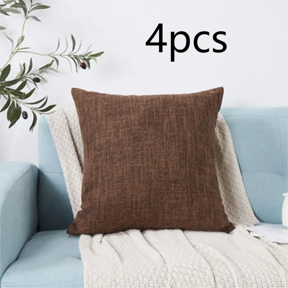 4Pcs Cushion Cover Pure Color Cotton Linen Cushion Pillowcase Invisible Z-ipper Linen Plain Hugging Pillowcases For Home/office
4Pcs Cushion Cover Pure Color Cotton Linen Cushion Pillowcase Invisible Z-ipper Linen Plain Hugging Pillowcases For Home/office