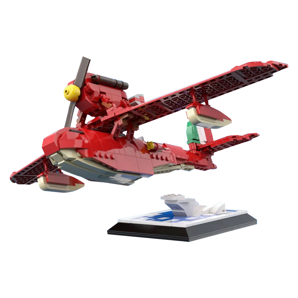 MOC Hayao Miyazakis Red Porco Rossos Savoias S21 Seaplane Building Block Set Era of Flying Boat Education Brick Toys Kid Gift
MOC Hayao Miyazakis Red Porco Rossos Savoias S21 Seaplane Building Block Set Era of Flying Boat Education Brick Toys Kid Gift