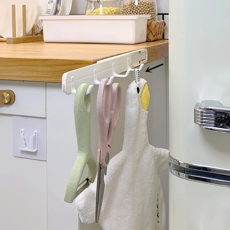 

Adjustable Self-Adhesive Wall Hooks Drill Free Entrance Keys Hats Umbrella Hooks Kitchen Bathroom Towel Coats Sundries Hanger