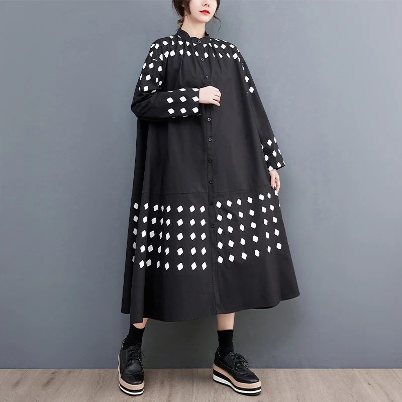 2023 New Arrival Patchwork Print Stand Collar Chic Girl's Spring Blouse Shirts Dress Fashion Women Casual Autumn Midi Dress
2023 New Arrival Patchwork Print Stand Collar Chic Girl's Spring Blouse Shirts Dress Fashion Women Casual Autumn Midi Dress