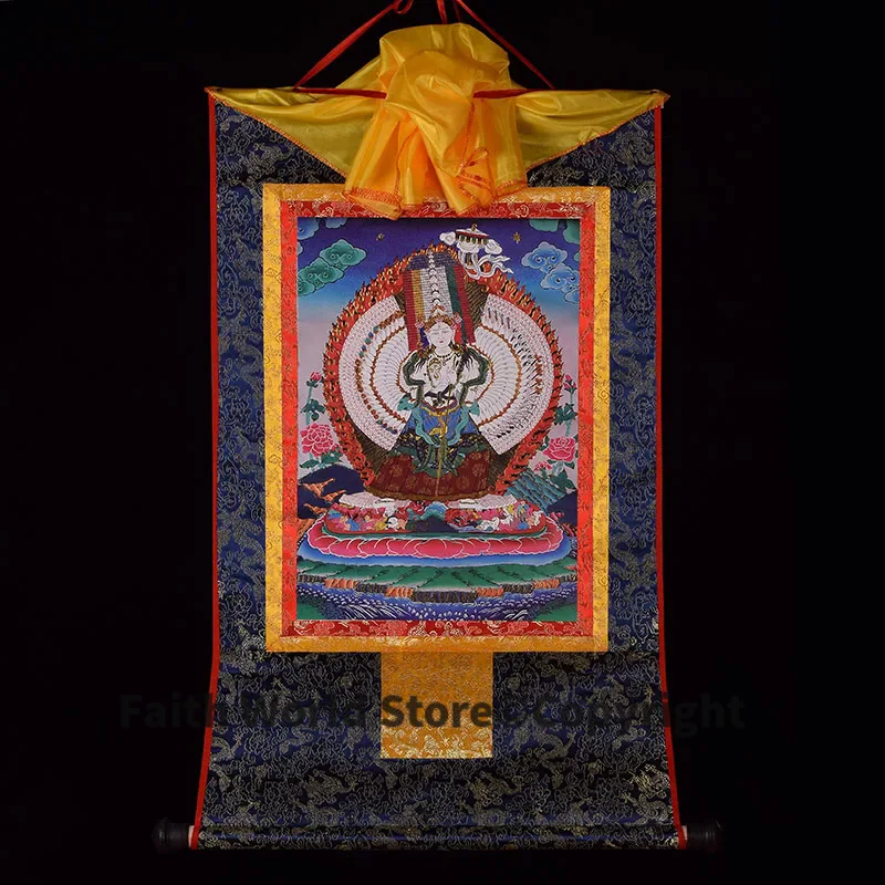 King of Wealth Money drawing Thang-ga Thangka HOME efficacious Protection Tibetan Buddhism Vaisravana Buddha WALL Hang painting
King of Wealth Money drawing Thang-ga Thangka HOME efficacious Protection Tibetan Buddhism Vaisravana Buddha WALL Hang painting
