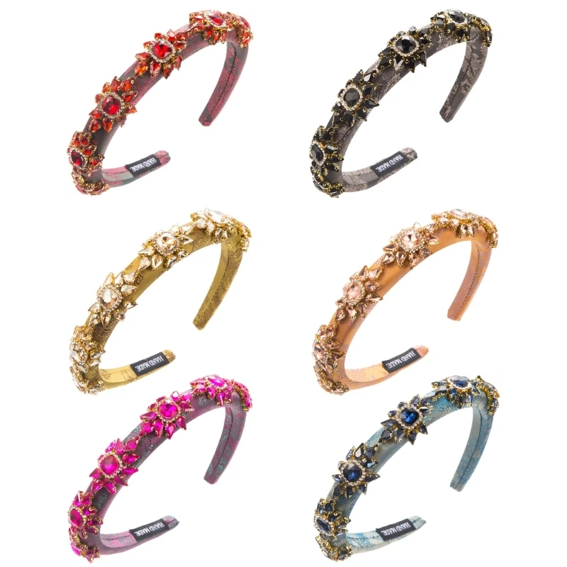 Baroques Rhinestones Headband for Women Embroidery Flower Hairhoop Crystal Flower Hairband Girl Wedding Party Hairband
Baroques Rhinestones Headband for Women Embroidery Flower Hairhoop Crystal Flower Hairband Girl Wedding Party Hairband