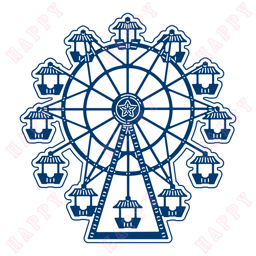 New Metal Cutting Dies Ferris Wheel For DIY Scrapbook Envelope Diary Photo Album Paper Cards Decorative Craft Embossing Template
New Metal Cutting Dies Ferris Wheel For DIY Scrapbook Envelope Diary Photo Album Paper Cards Decorative Craft Embossing Template