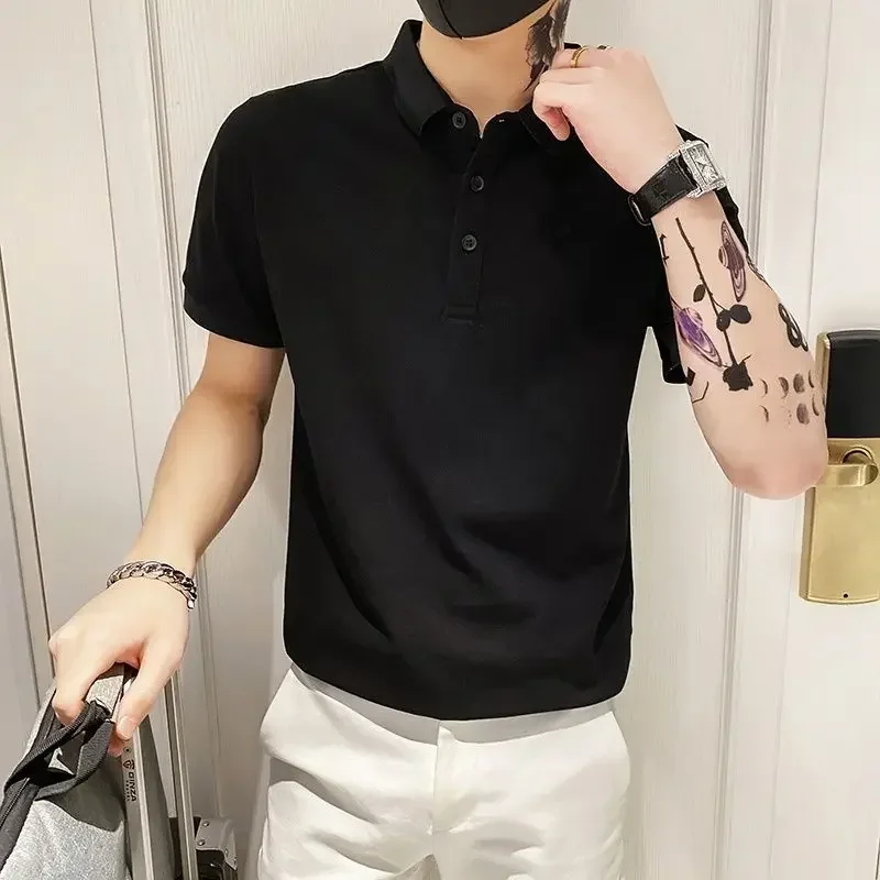Polo T Shirt for Men Plain Top No Logo Streetwear Black Clothing Cheap Man with Collar Tee Shirts Free Shipping Loose Casual Xl
Polo T Shirt for Men Plain Top No Logo Streetwear Black Clothing Cheap Man with Collar Tee Shirts Free Shipping Loose Casual Xl