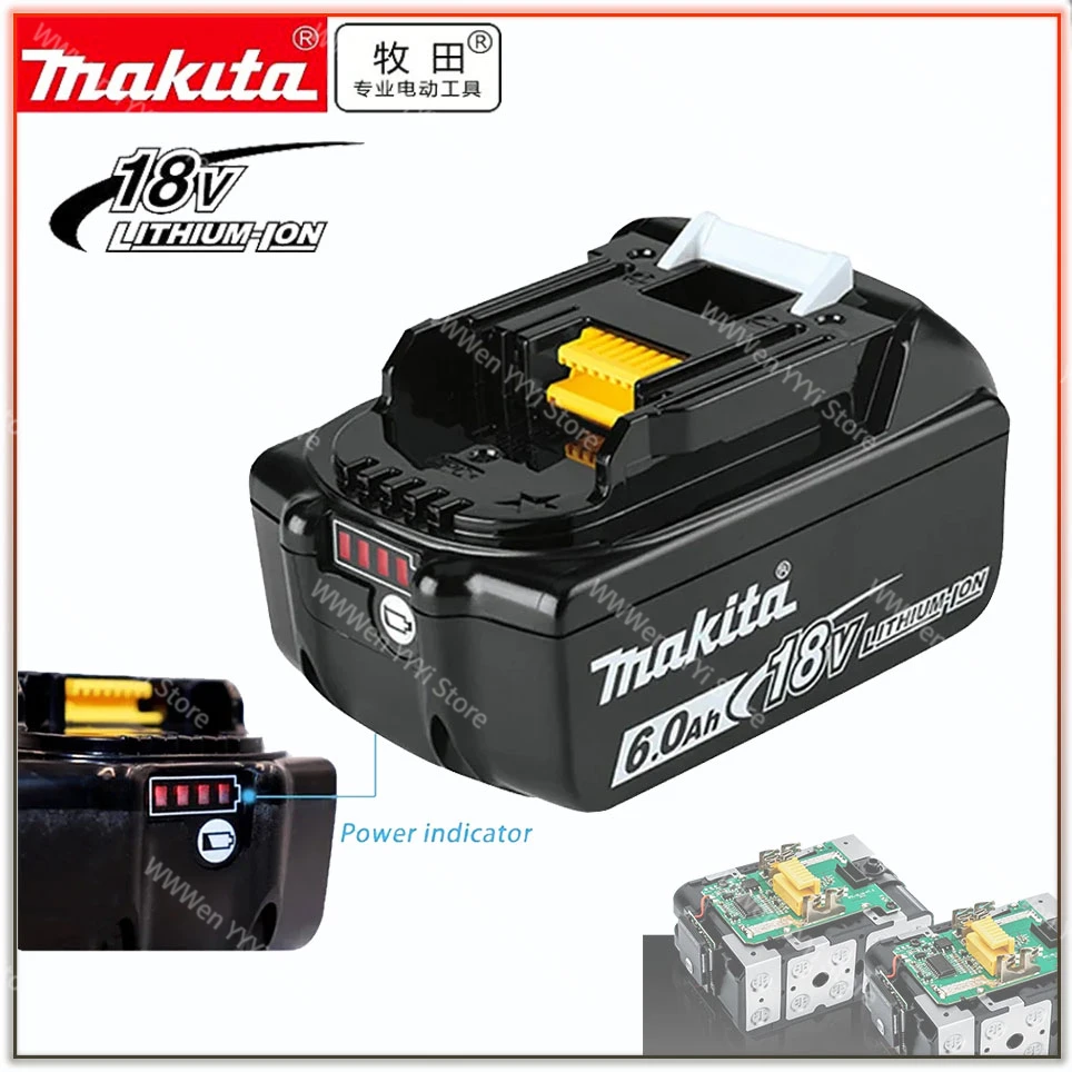 NEW Original Makita 18V 6.0Ah Li-Ion Battery For Makita BL1830 BL1815 BL1860 BL1840 Replacement Power Tool Battery 6000mAh
NEW Original Makita 18V 6.0Ah Li-Ion Battery For Makita BL1830 BL1815 BL1860 BL1840 Replacement Power Tool Battery 6000mAh