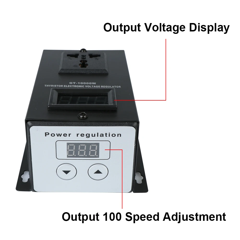 

Регулятор температуры и скорости, 220 В переменного тока, 10000 Вт, электронный регулятор напряжения, контроллер, диммер, термостат SCR