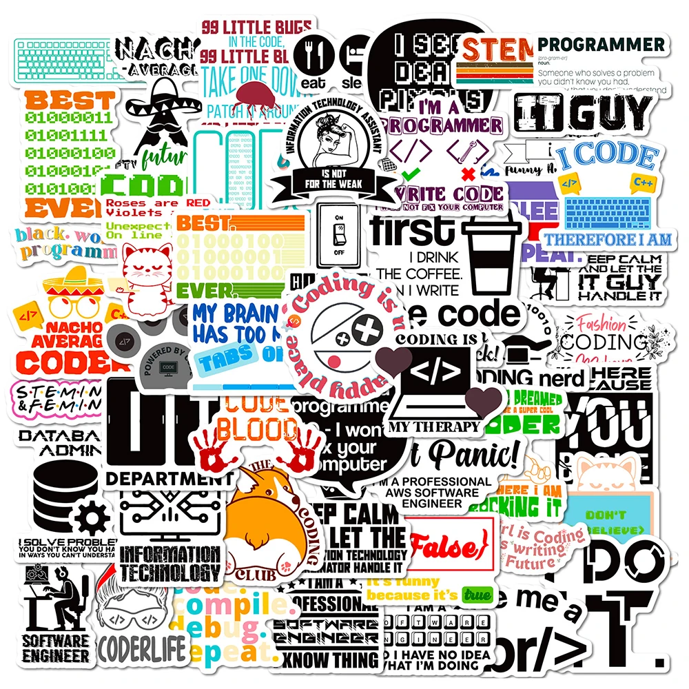 10/30/50PCS Cool Internet Java Programmer Stickers Geek Php Docker DIY Phone Motorcycle Laptop Suitcase Graffiti Sticker Gift
10/30/50PCS Cool Internet Java Programmer Stickers Geek Php Docker DIY Phone Motorcycle Laptop Suitcase Graffiti Sticker Gift
