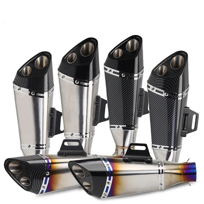 

51mm Universal Motorcycle Exhaust pipe high quality Motocross Muffler for Tenere 700 S1000rr Cbr650r Trk 502 Honda hornet 600