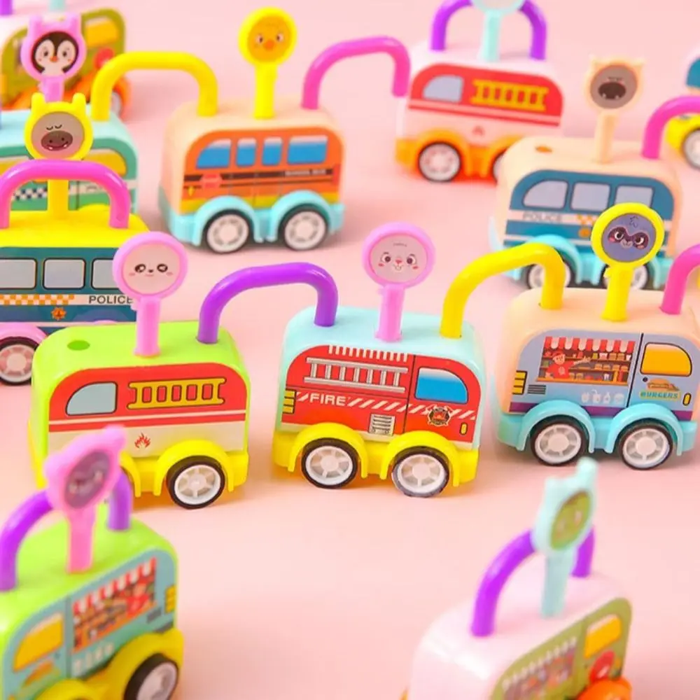 

Bus DIY Puzzle Car Toys Vehicles Lock Early Educational Key Matching Toy Random Color Key Lock Head Car Toddlers