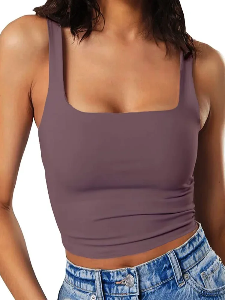 Fitness 2024 Women's Sleeveless Tops Tees Summer Strappy Tank Square NeckWorkout Casual Basic Crop Tops
Fitness 2024 Women's Sleeveless Tops Tees Summer Strappy Tank Square NeckWorkout Casual Basic Crop Tops