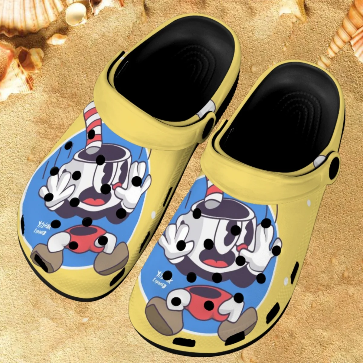 Cuphead Mugman Summer Slides New Cartoon Hole Shoes Home Garden Beach Flats Slippers Wading Non-slip Girls Sandals Female 2023
Cuphead Mugman Summer Slides New Cartoon Hole Shoes Home Garden Beach Flats Slippers Wading Non-slip Girls Sandals Female 2023