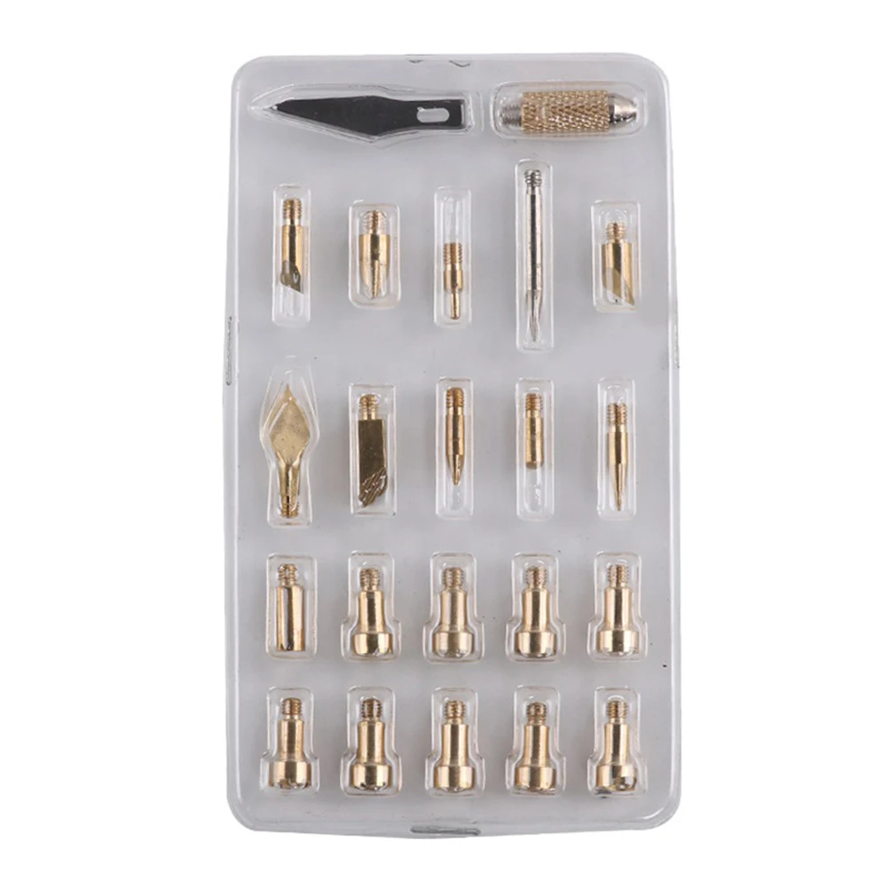 

Multifunctional Wood Burning Pen Tips Set 23pcs Electric Soldering Iron Heads for Art Craft and DIY Projects
